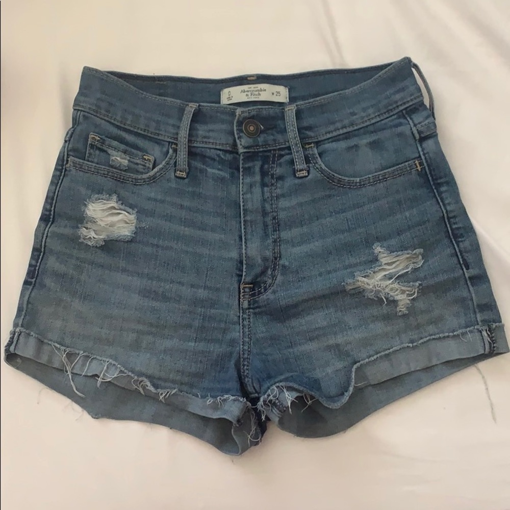 high waisted ripped shorts